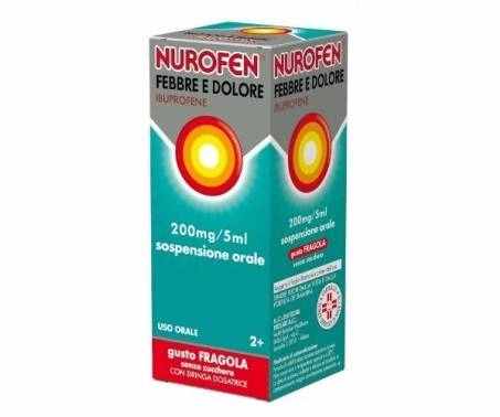 Nurofen Febbre E Dolore 200mg/5ml Sospensione Orale Gusto fragola Senza Zucchero 100ml