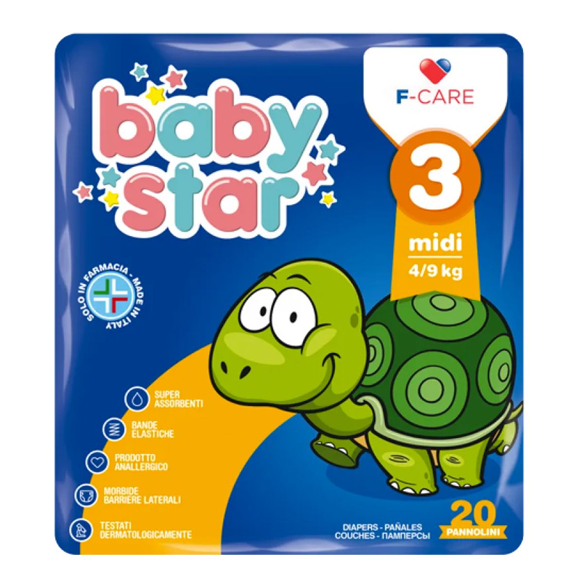 Babystar Pannolini 4-9kg Taglia 3 20 Pezzi