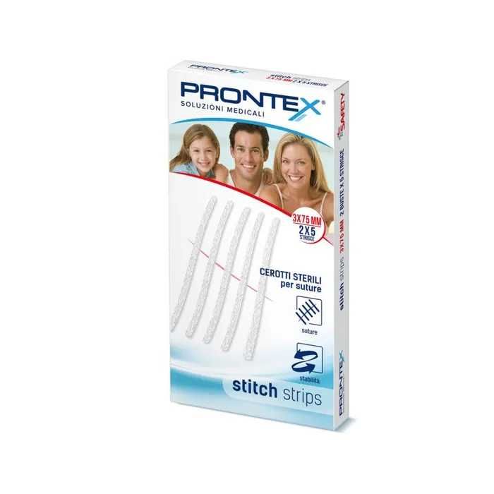 Safety Prontex Stitch Strips Certotti Sterili Sutura 3x75 10 Pezzi