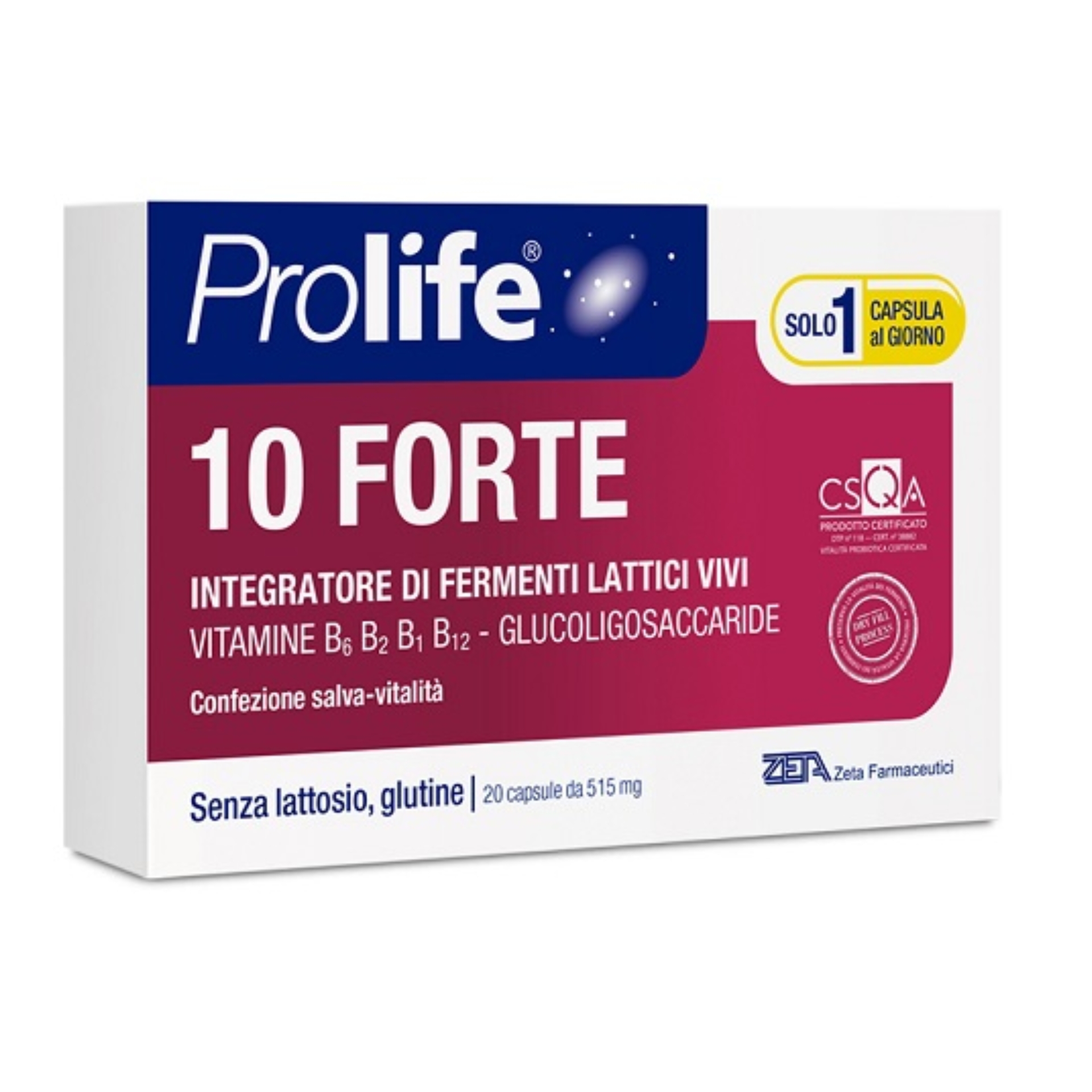 Prolife 10 Forte Integratore Fermenti Lattici 20 Capsule