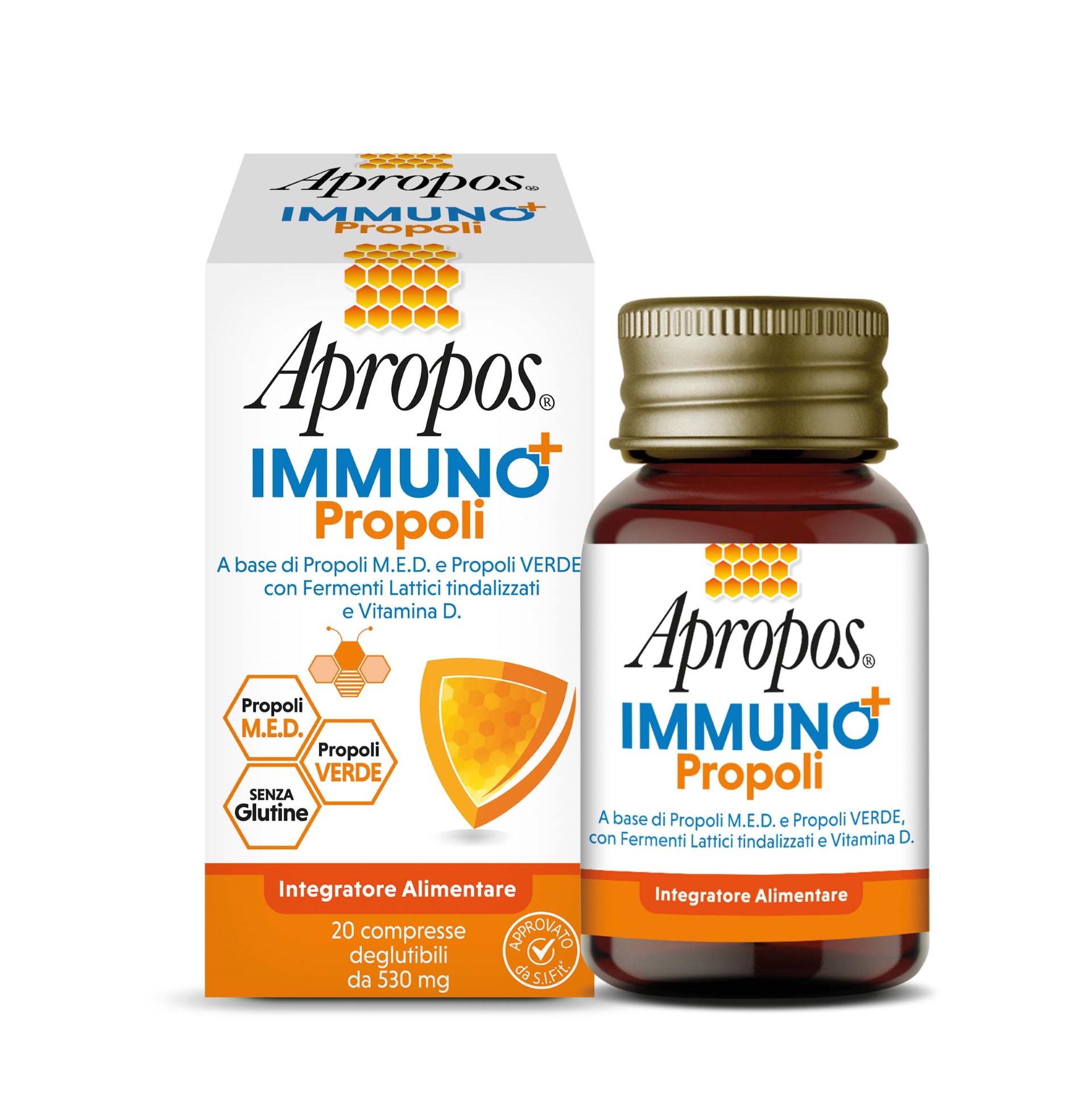 Apropos Immuno+ Propoli Integratore immunostimolante 20 Compresse