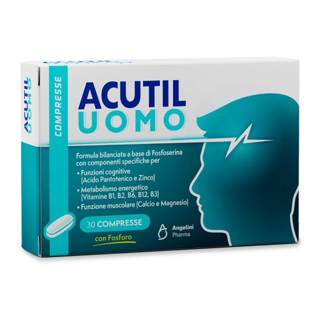 Acutil Uomo Integratore Energia E Vitalità Maschile 30 Compresse