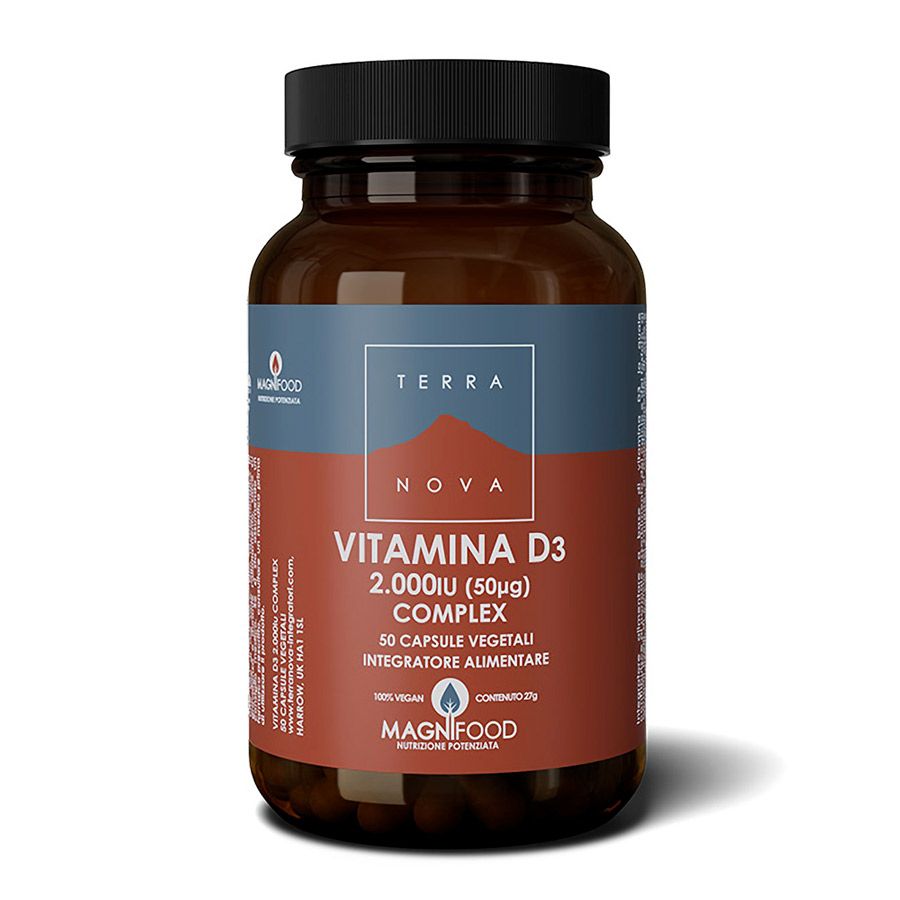 Terranova Complesso Vitamina D3 2000 Ui Integratore Ossa 50 Capsule