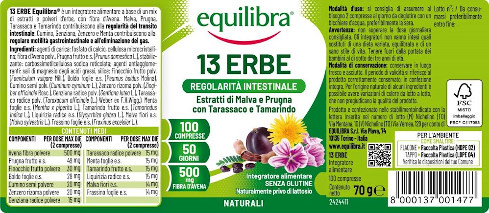 921830360 - Equilibra 13 Erbe Integratore stitichezza 100 Compresse - 4717856_4.jpg