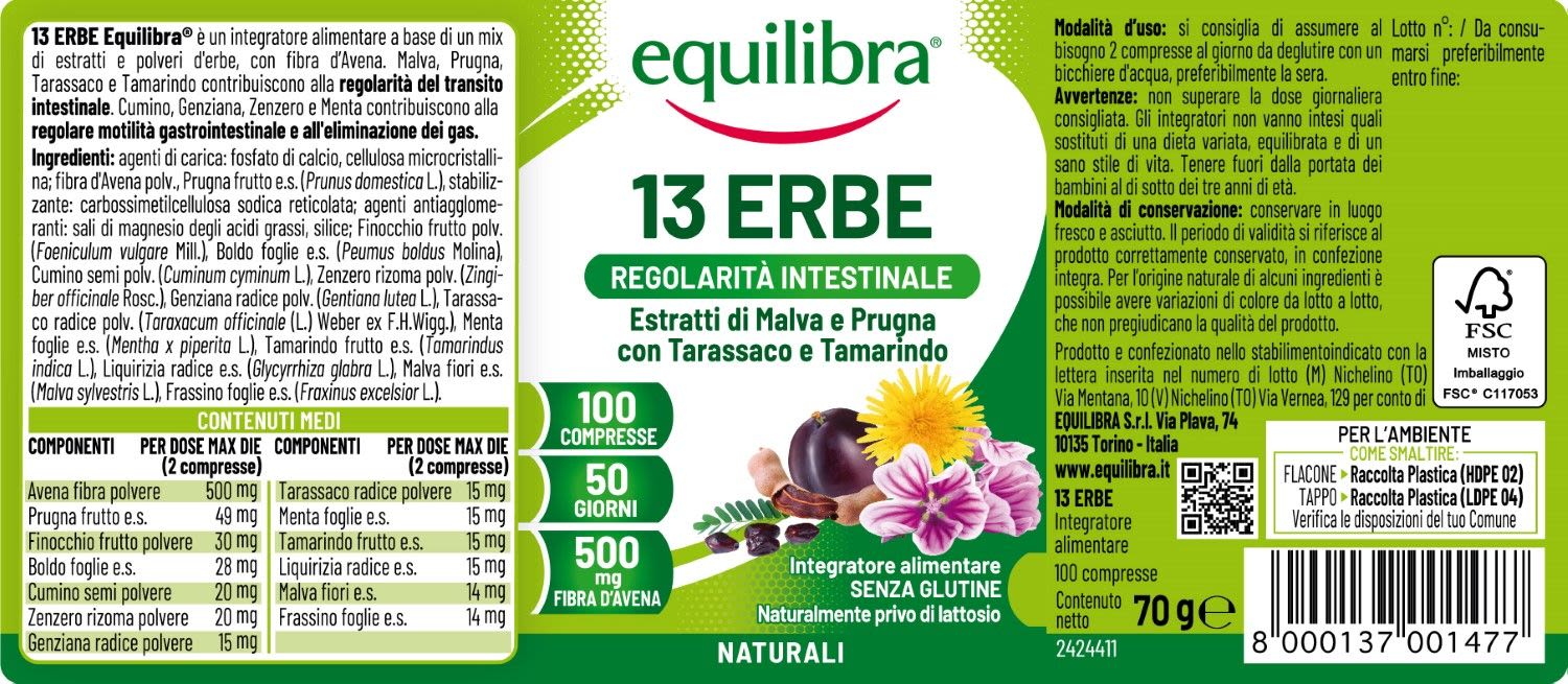921830360 - Equilibra 13 Erbe Integratore stitichezza 100 Compresse - 4717856_4.jpg