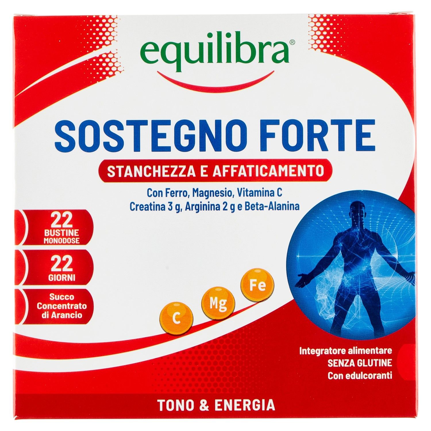 Equilibra Sostegno Forte Integratore Stanchezza E Affaticamento 22 Bustine Monodose