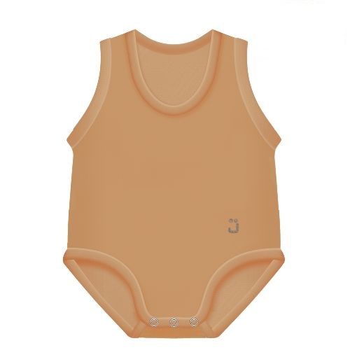 J Bimbi Body Neonato Estivo Fresco 0-36 Mesi Bio Cotton Caramello 1 Pezzo