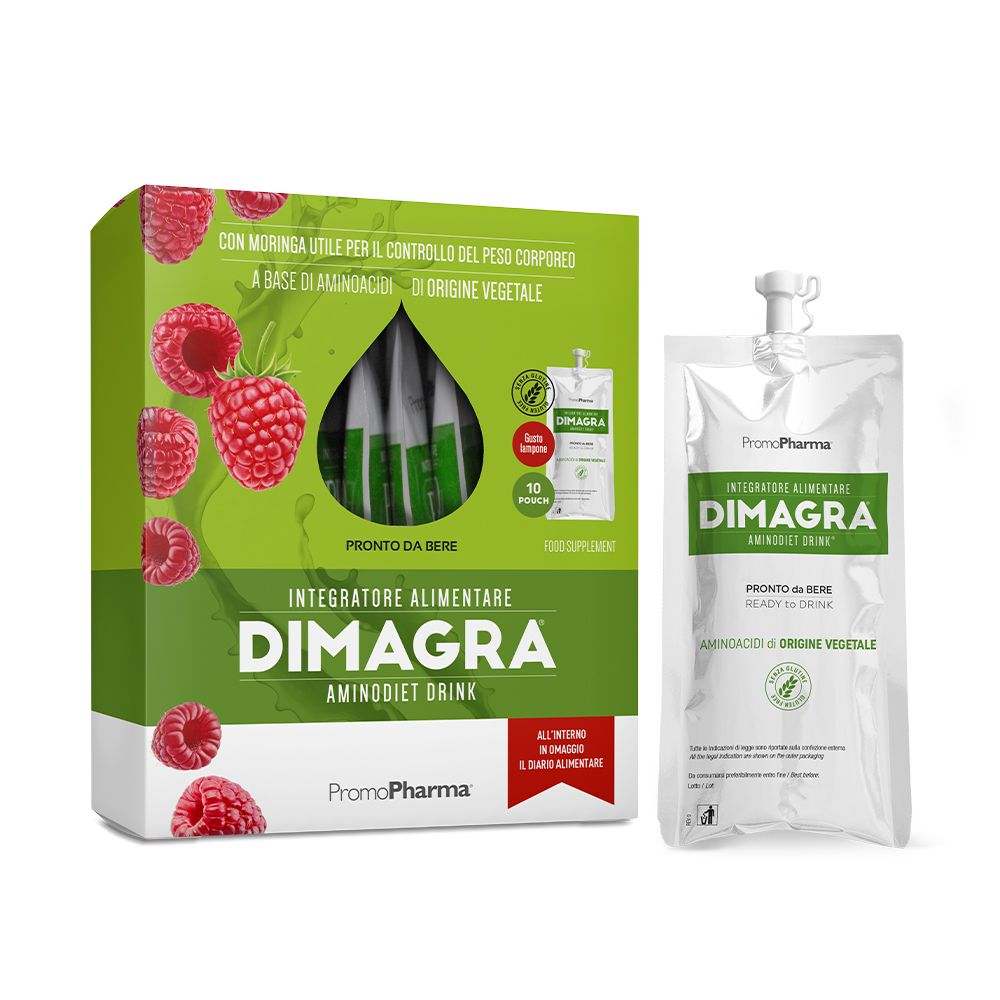 Dimagra Aminodiet Drink Gusto Lampone 10 Pouch