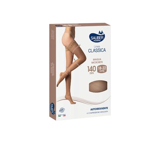 image - 924296243 - SAUBER CALZA AUTOREGGENTE 140 DENARI MAGLIA MICRORETE NEUTRO BEIGE 3 LINEA CLASSICA - 4864208_2.jpg