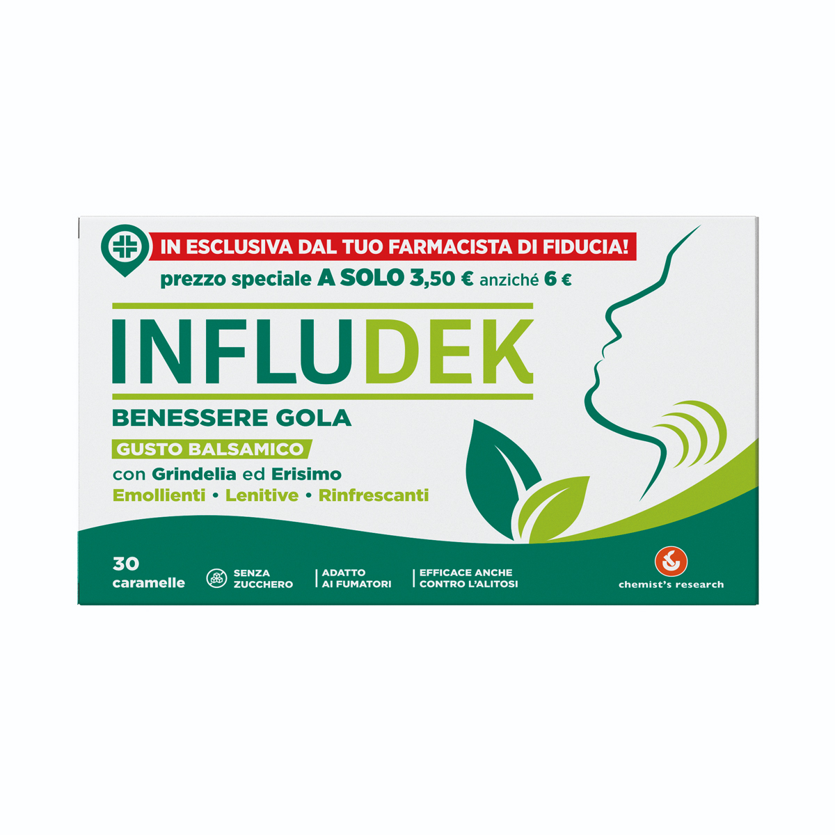 Infludek Benessere Gola Gusto Balsamico 30 Compresse