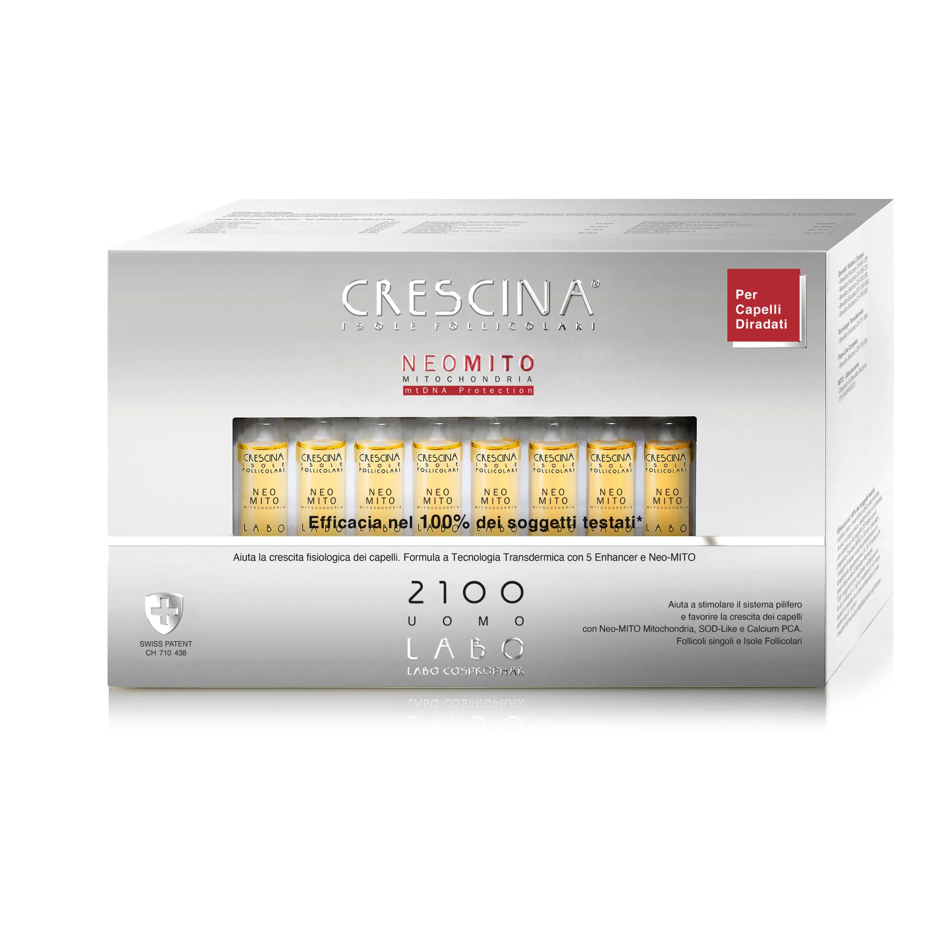 Crescina Isole Follicolari Neo Mito 2100 Uomo 40 Fiale Da 3,5ml