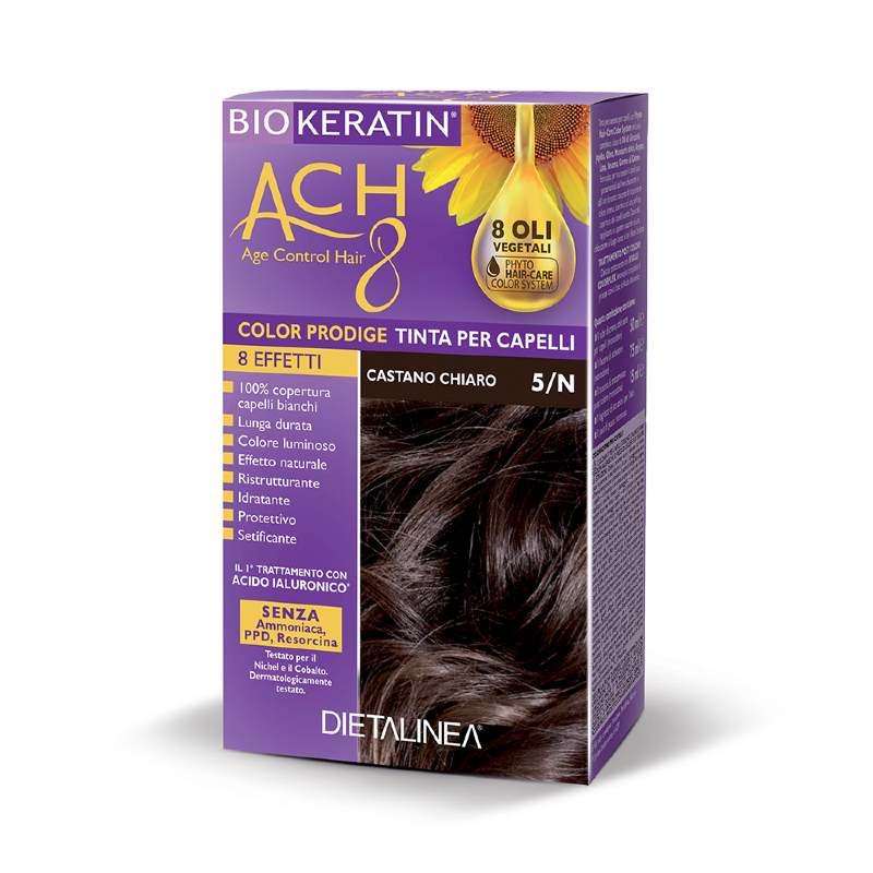 Biokeratin Ach8 Tinta Per Capelli Castano Chiaro 5n