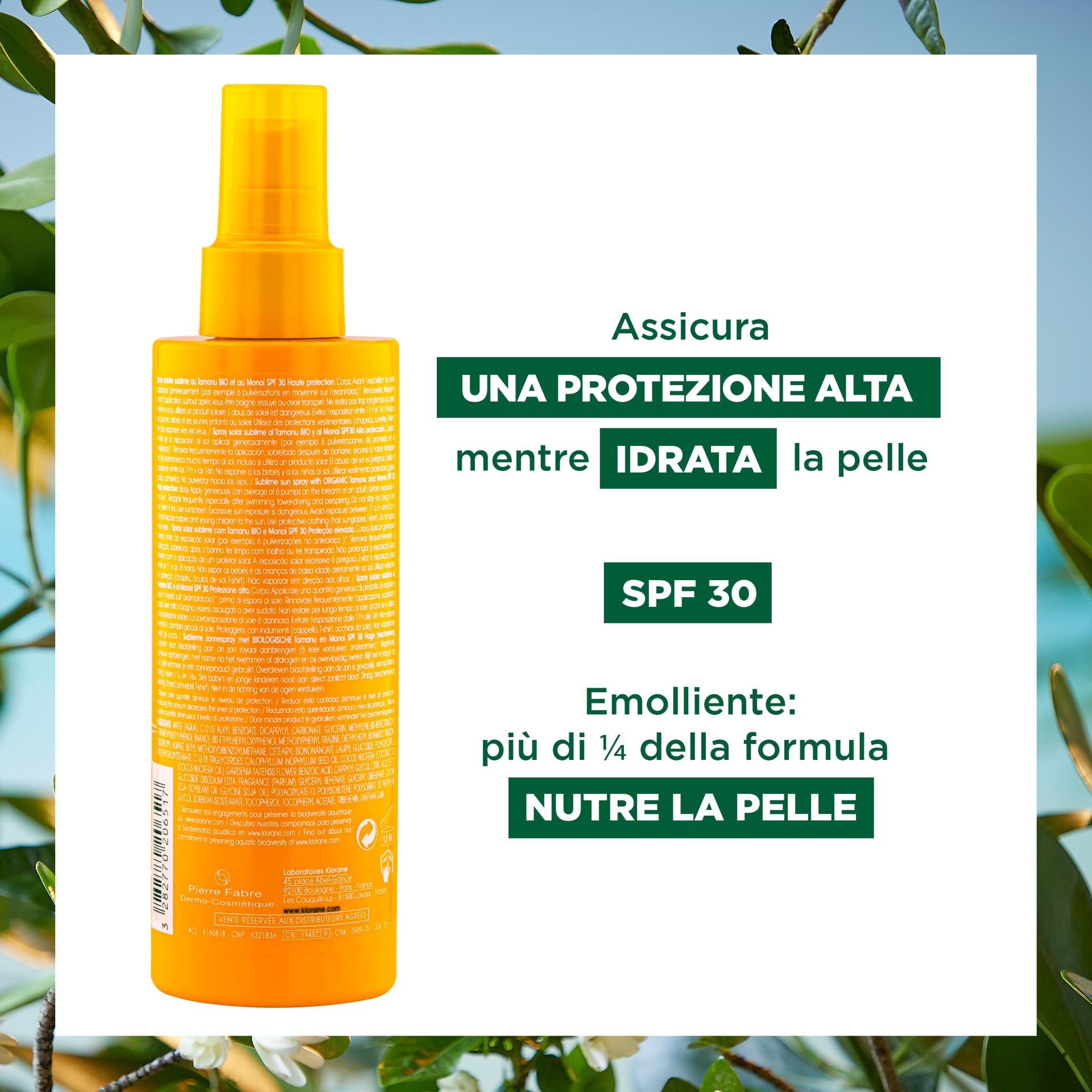 image - 977021777 - KLORANE SPRAY SOLARE SUBLIME SPF 30 CORPO 200ML - 4702734_7.jpg