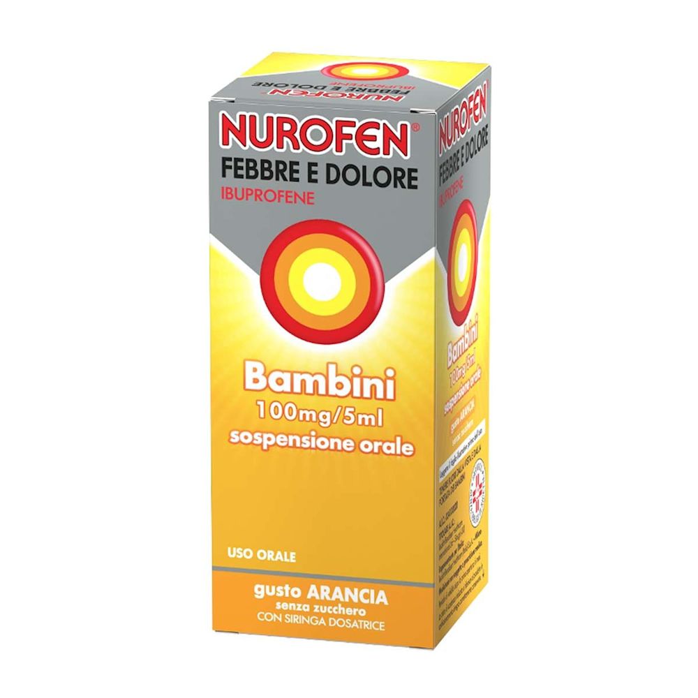 034102020 - Nurofen Febbre E Dolore Ibuprofene 100mg/5ml gusto Arancia 150ml - 6079982_2.jpg