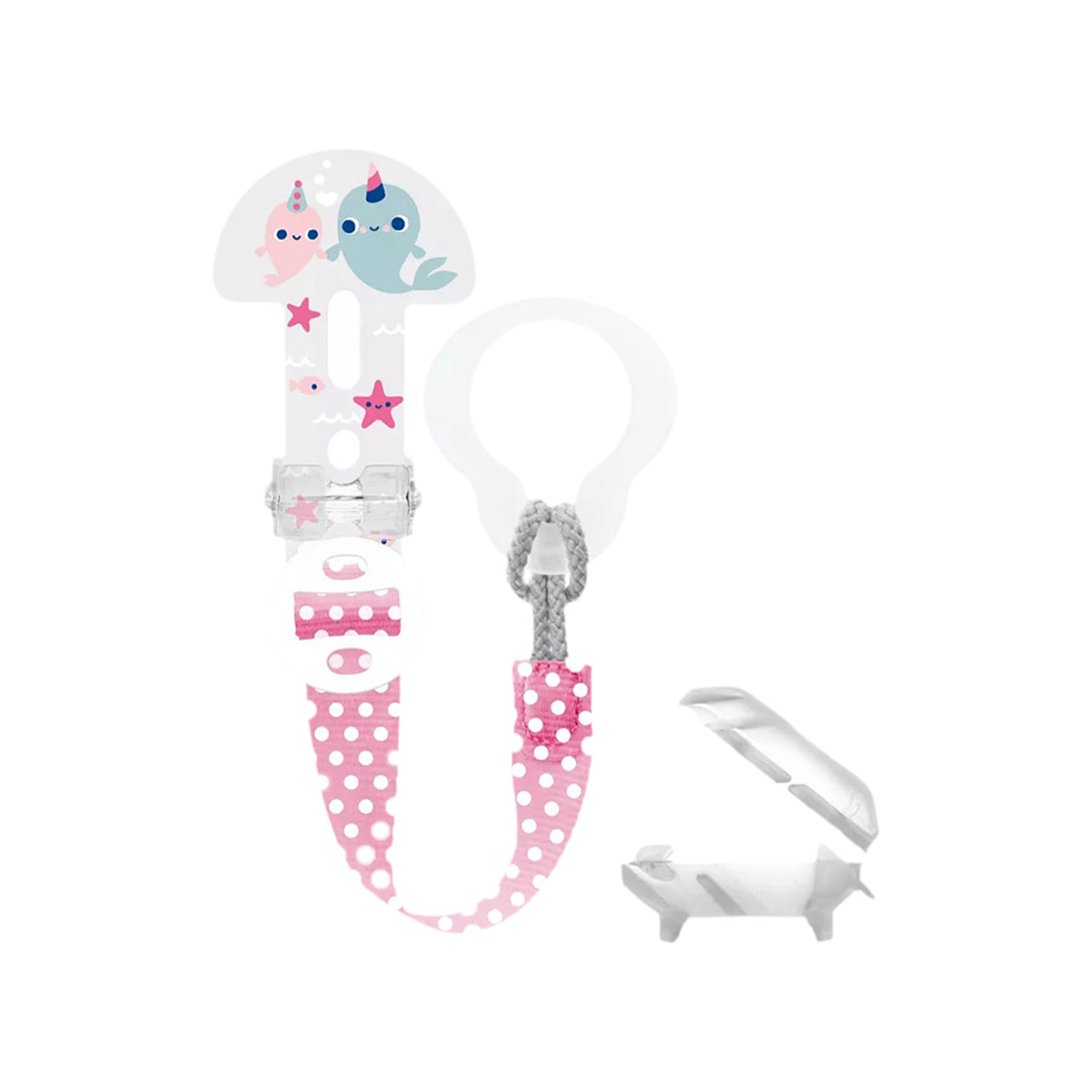 image - 980786584 - Portasucchietto a clip con copritettarella per mantenere pulito il succhietto, adatto a tutti i tipi di succhietti, dentaruoli e giocattoli. - 4853613_2.jpg