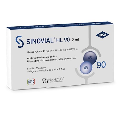 989638818 - SIRINGA INTRA-ARTICOLARE SINOVIAL HL 90 ACIDO IALURONICO SALE SODICO 4,5% 45MG H-HA + 45MG H-HA/2ML 2 ML - 4861909_2.jpg