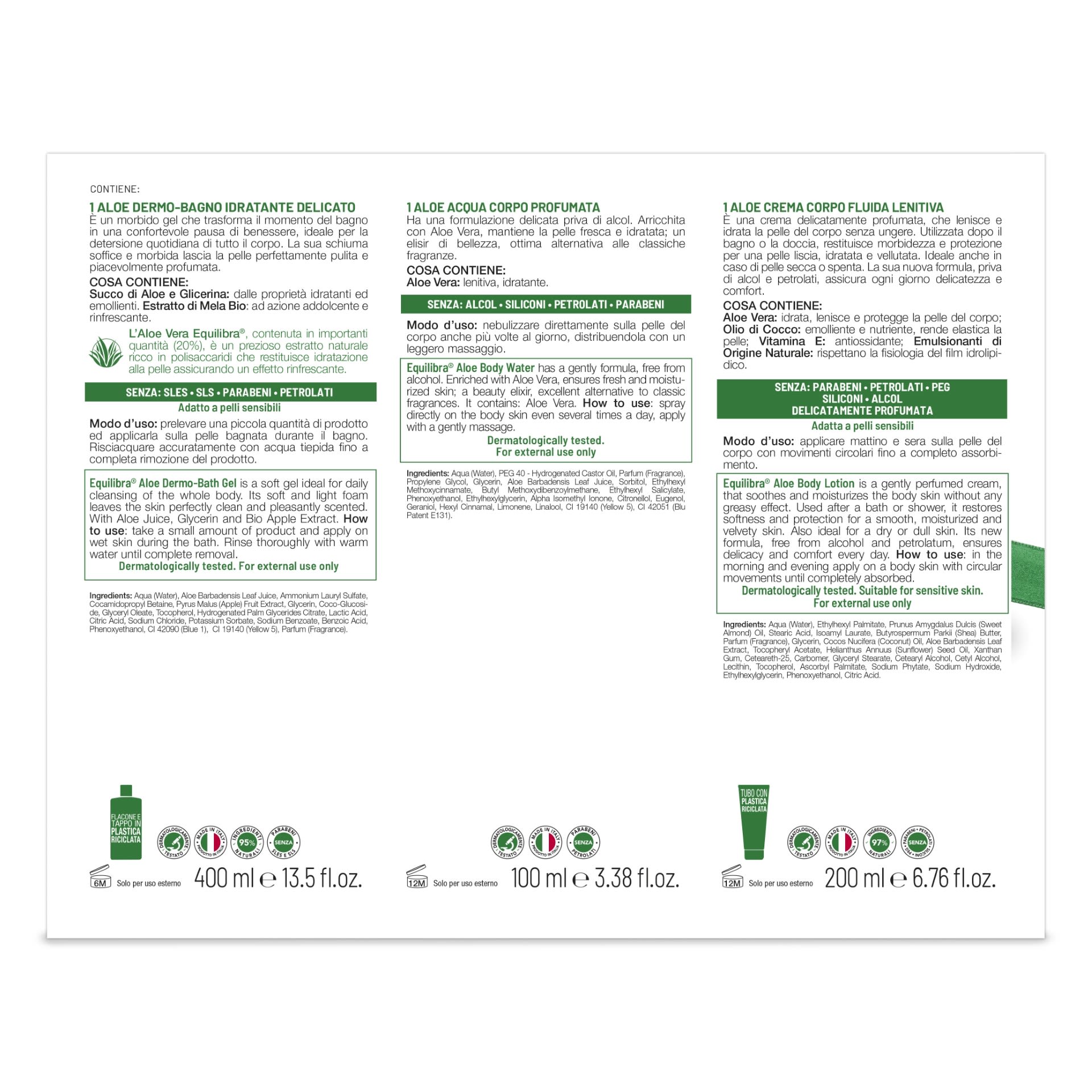 985495959 - EQUILIBRA CORPO KIT ALOE 1 ALOE DERMO BAGNO IDRATANTE DELICATO 400 ML + 1 ALOE ACQUA CORPO PROFUMATA 100 ML + 1 ALOE CREMA CORPO FLUIDA LENITIVA 200 ML - 4753821_5.jpg
