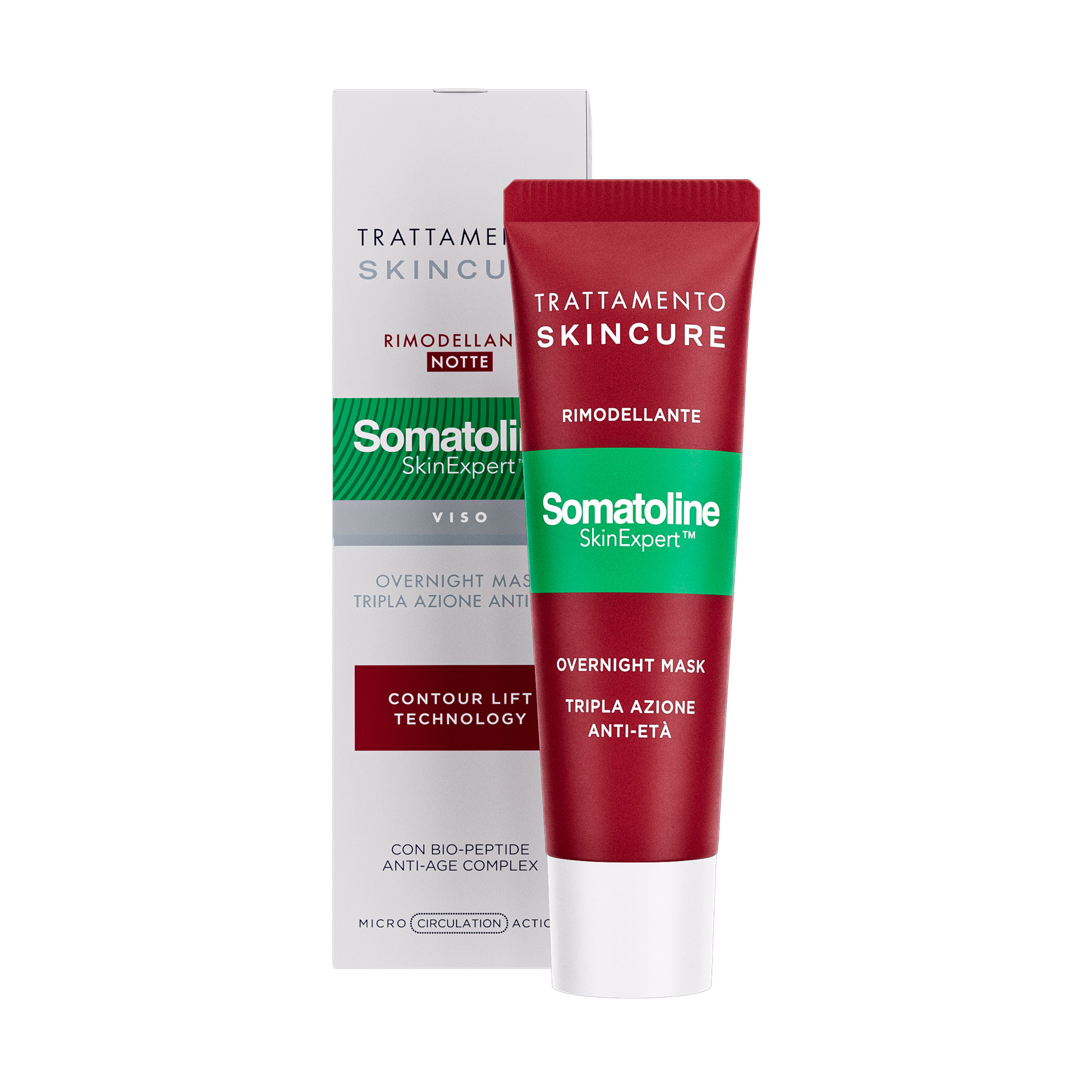 Somatoline Skinexpert Overnight Mask Rimodellante Tripla Azione Antiage Maschera Viso Antiage Bioactive Peptide 50ml