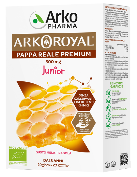 Arkoroyal Junior Pappa Reale Premium 20 Flaconcini