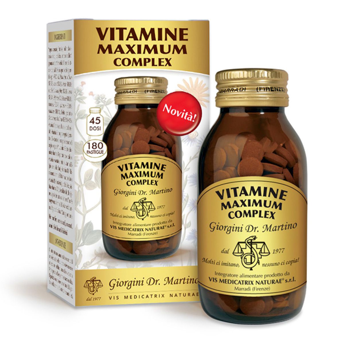 Vitamine Maximum Complex Integratore multivitamine 180 Pastiglie