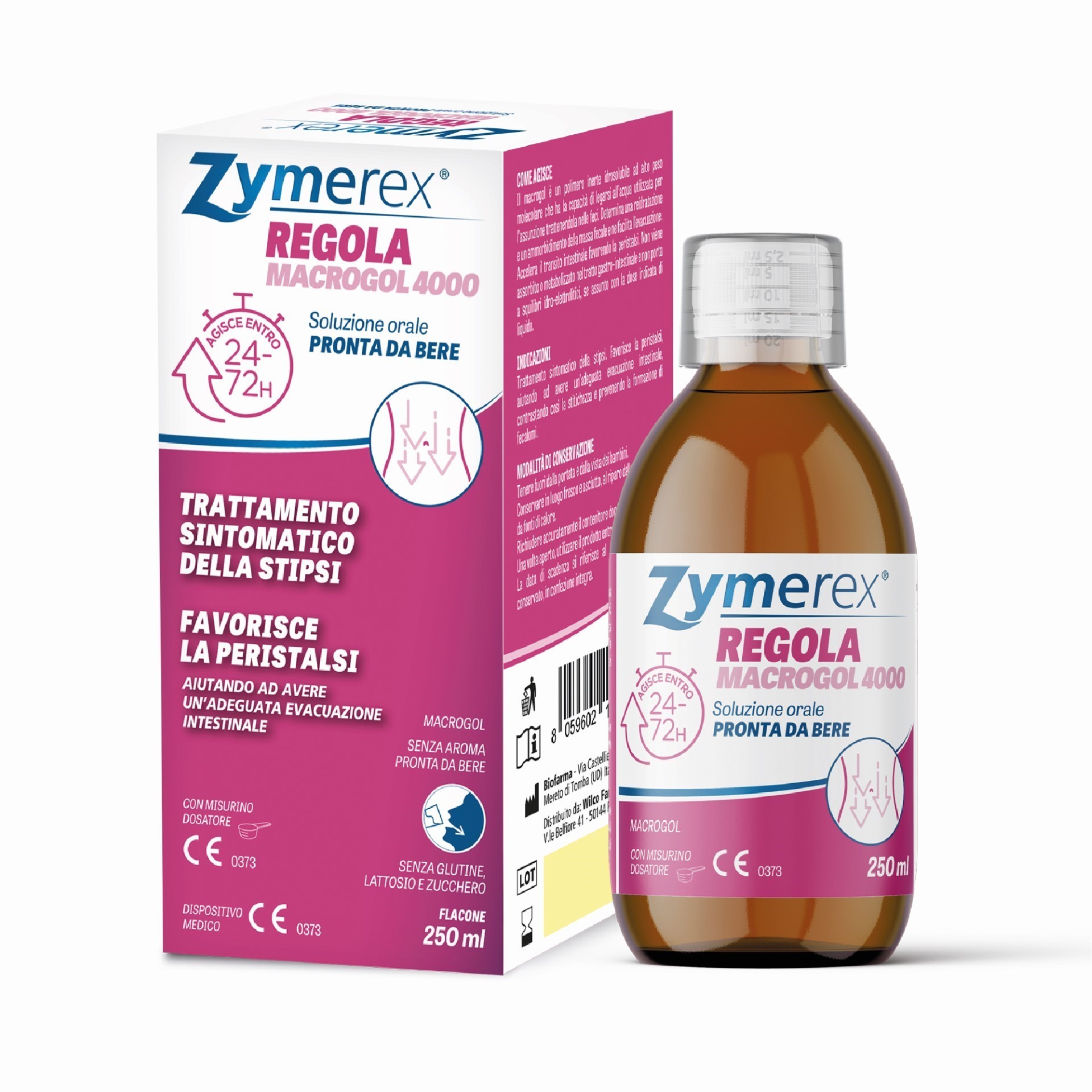 Zymerex Regola Macrogol 4000 250ml Con Tappo Dosatore