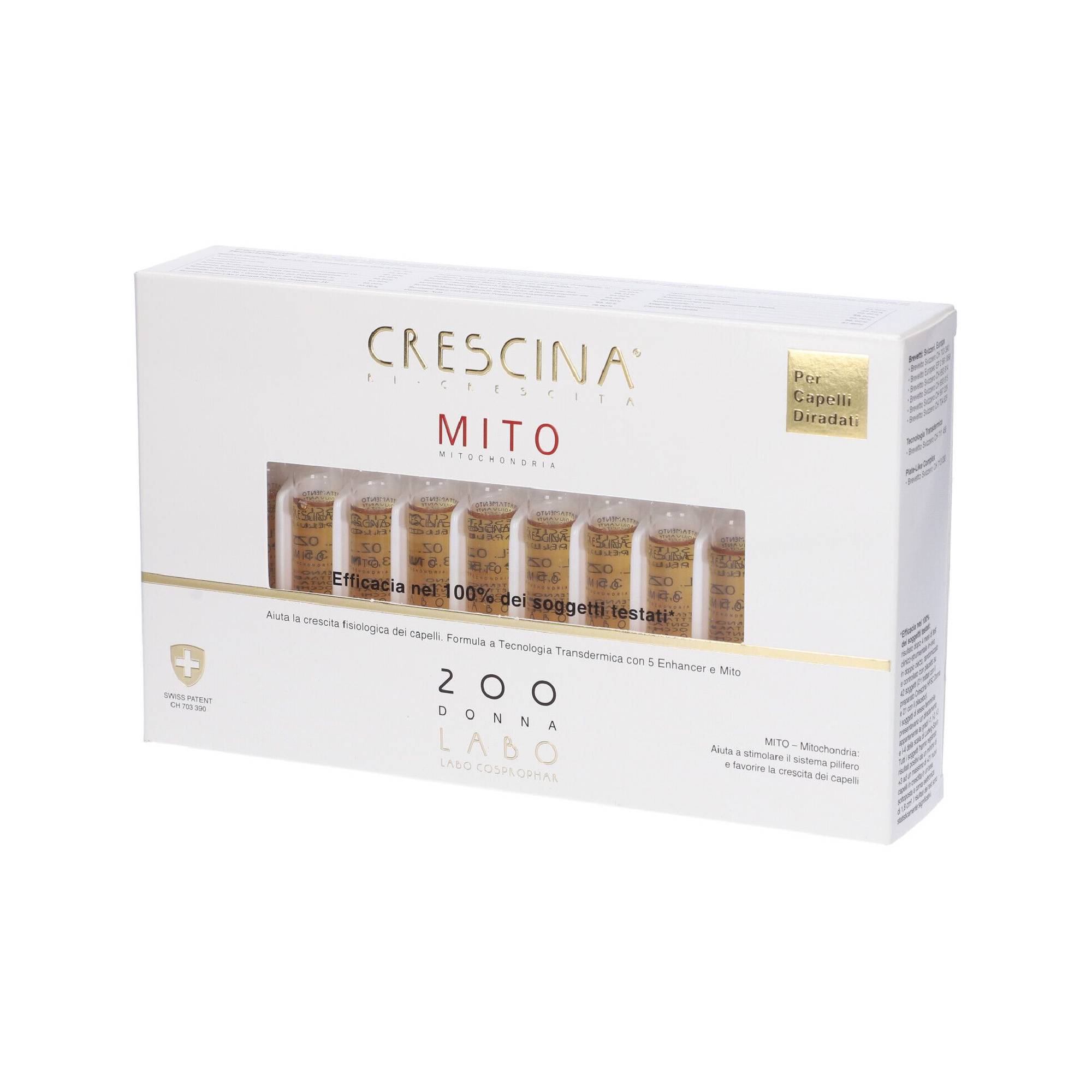 Crescina Transdermic Ri-crescita Mito Grado 200 Donna 2x20 Fiale