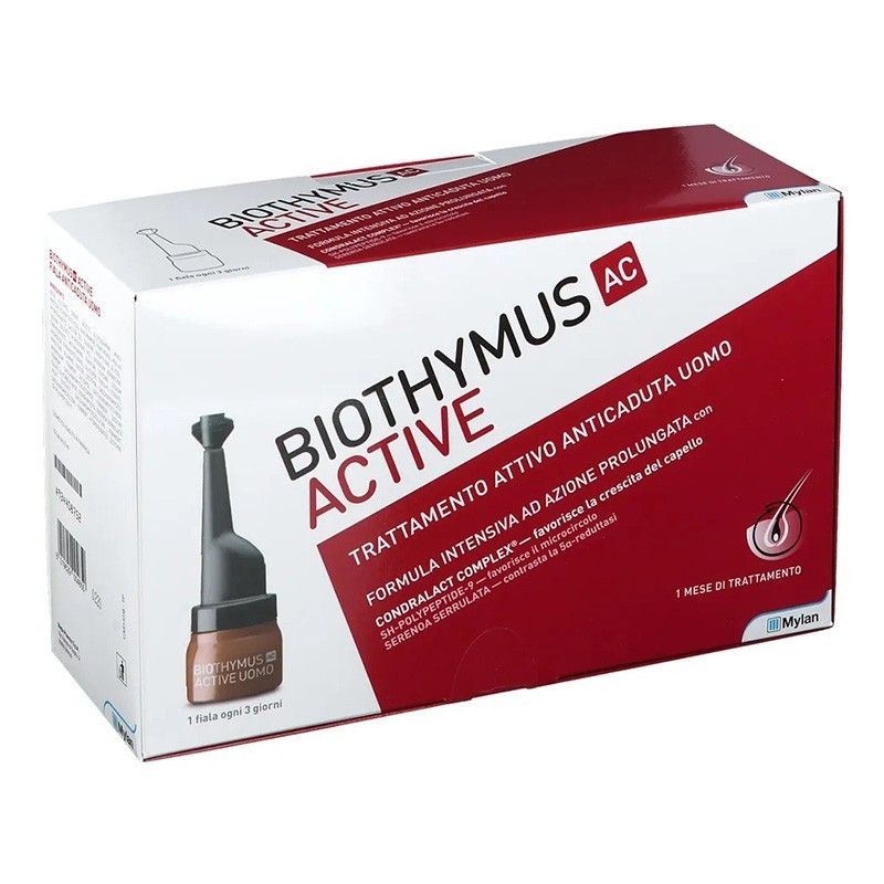 Biothymus Ac Active Trattamento Attivo Anti-Caduta Uomo 10 Fiale