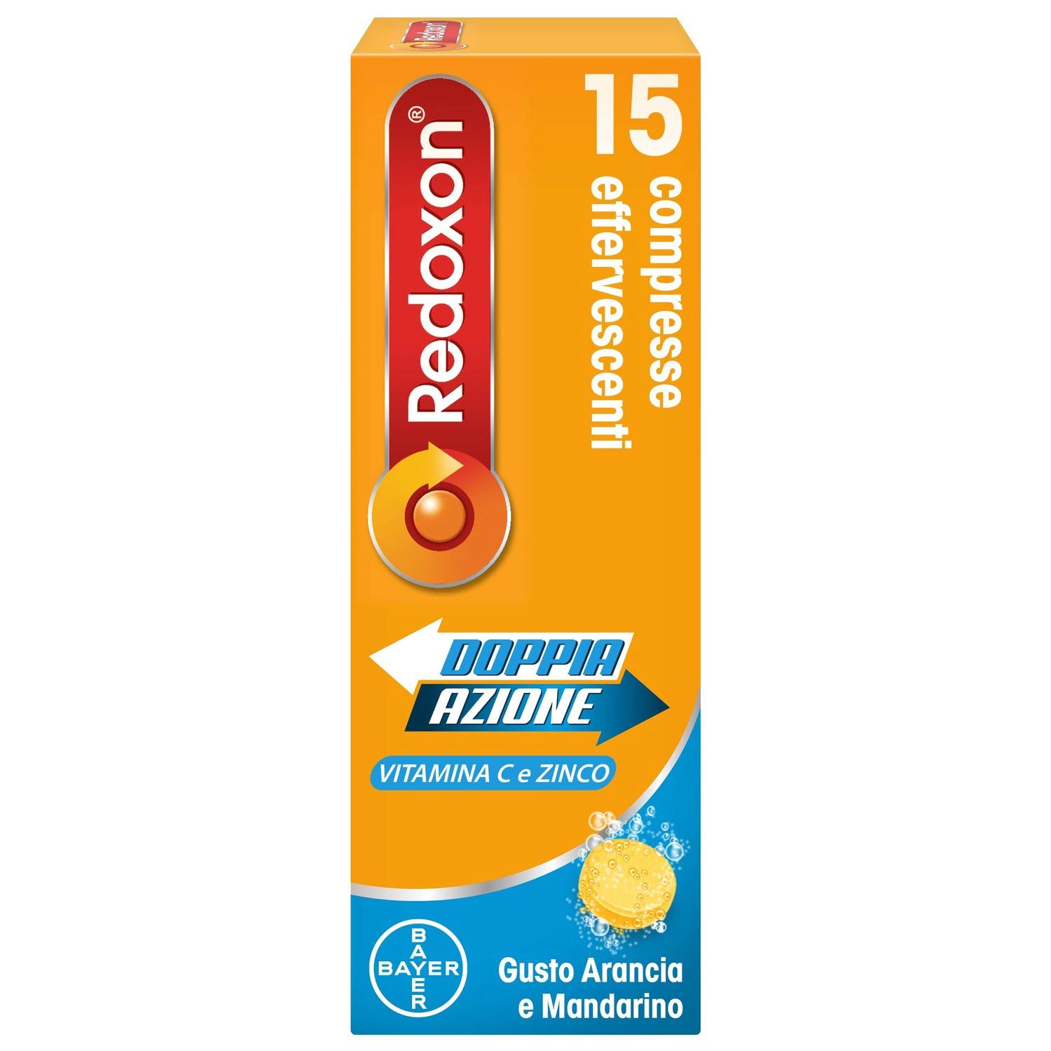 Redoxon Doppia Azione Integratore Di Vitamina C E Zinco 15 Compresse Effervescenti