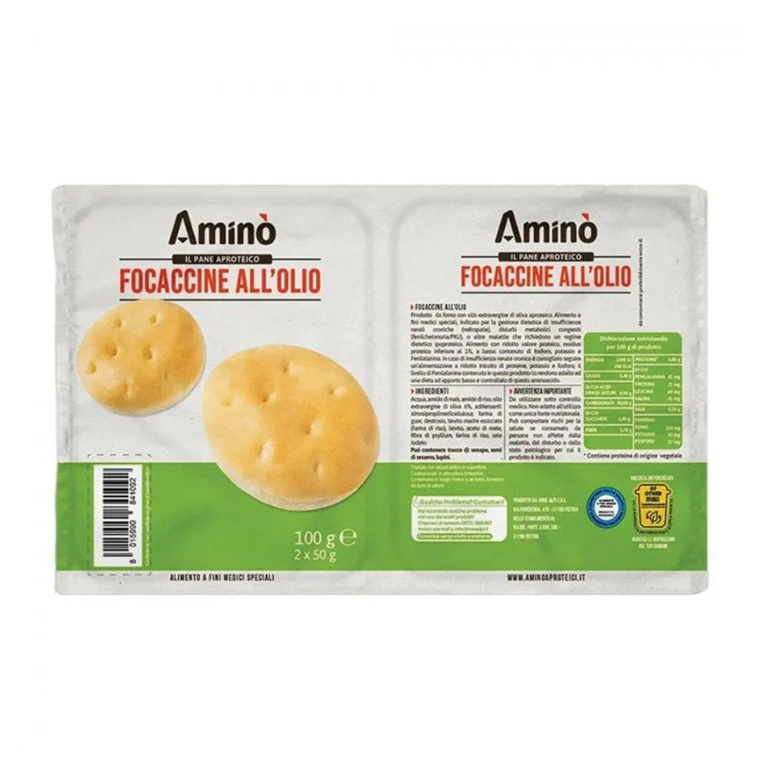 image - 988146825 - Focaccine aproteiche all'olio extravergine di oliva, ideali per chi necessita di una dieta a basso contenuto proteico, fosforo, potassio e fenilalanina. - 4866842_2.jpg