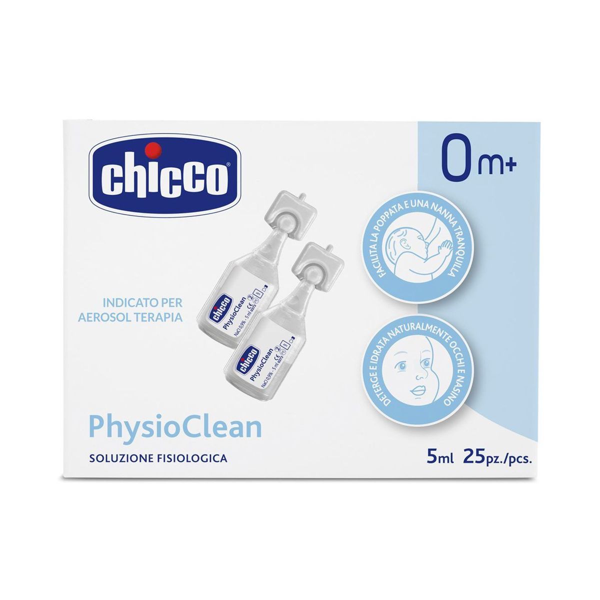 Chicco Soluzione Physioclean 5ml Soluzione Fisiologica 25 Pezzi