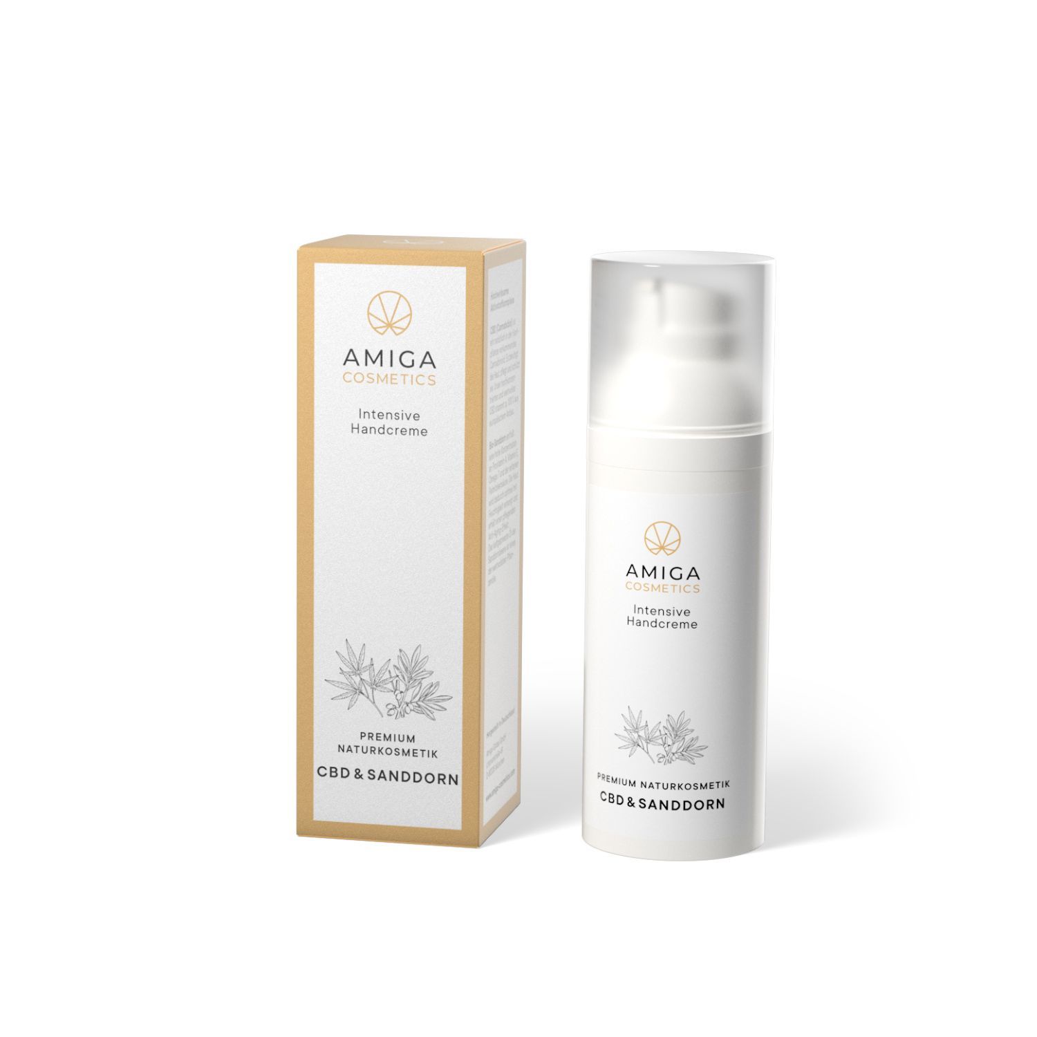 Amiga Cosmetics Crema idratazione mani Intensiva Con Cbd E Olivello Spinoso 50ml