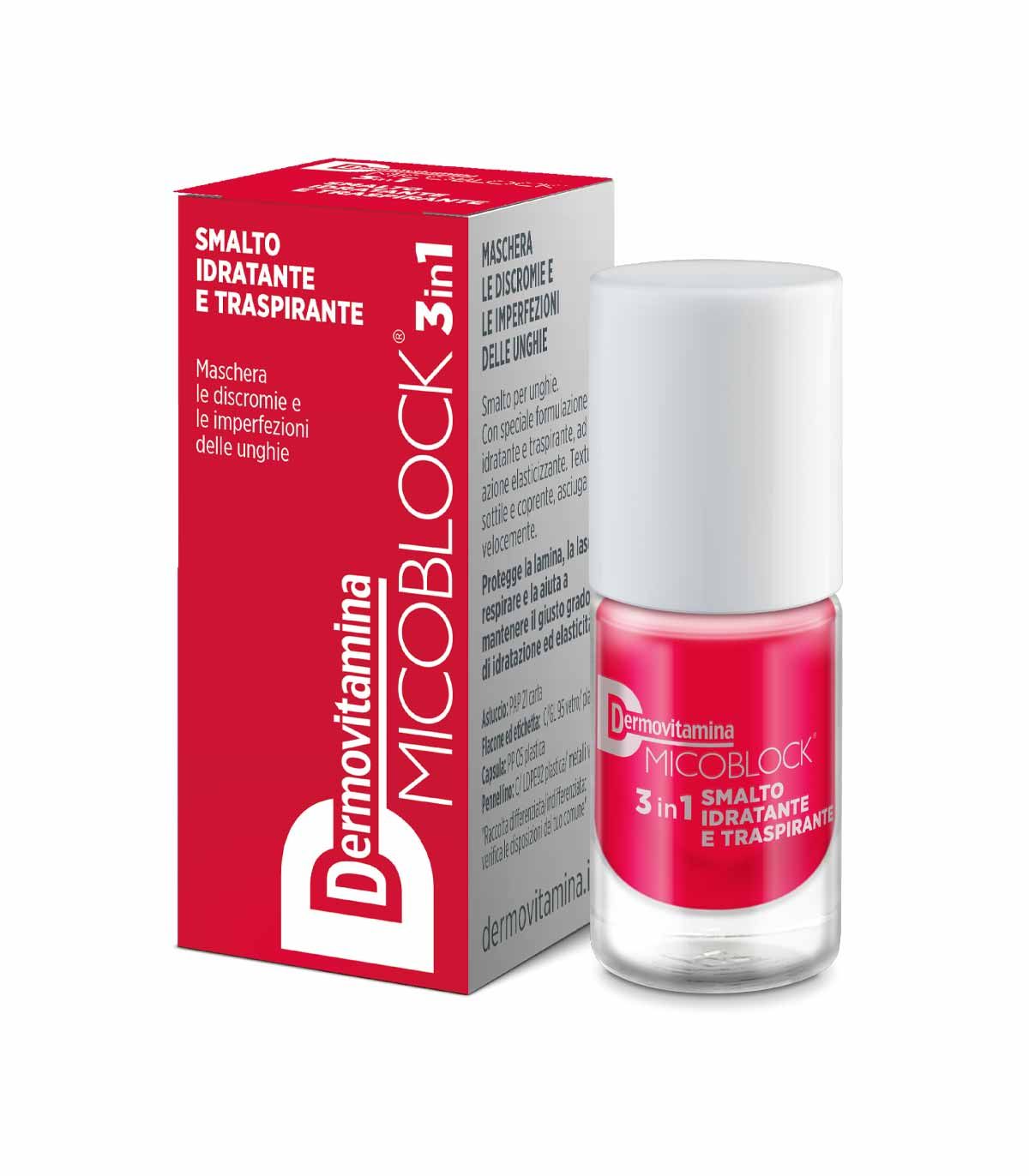 Dermovitamina Micoblock Smalto 3 In 1 Rosso 5ml