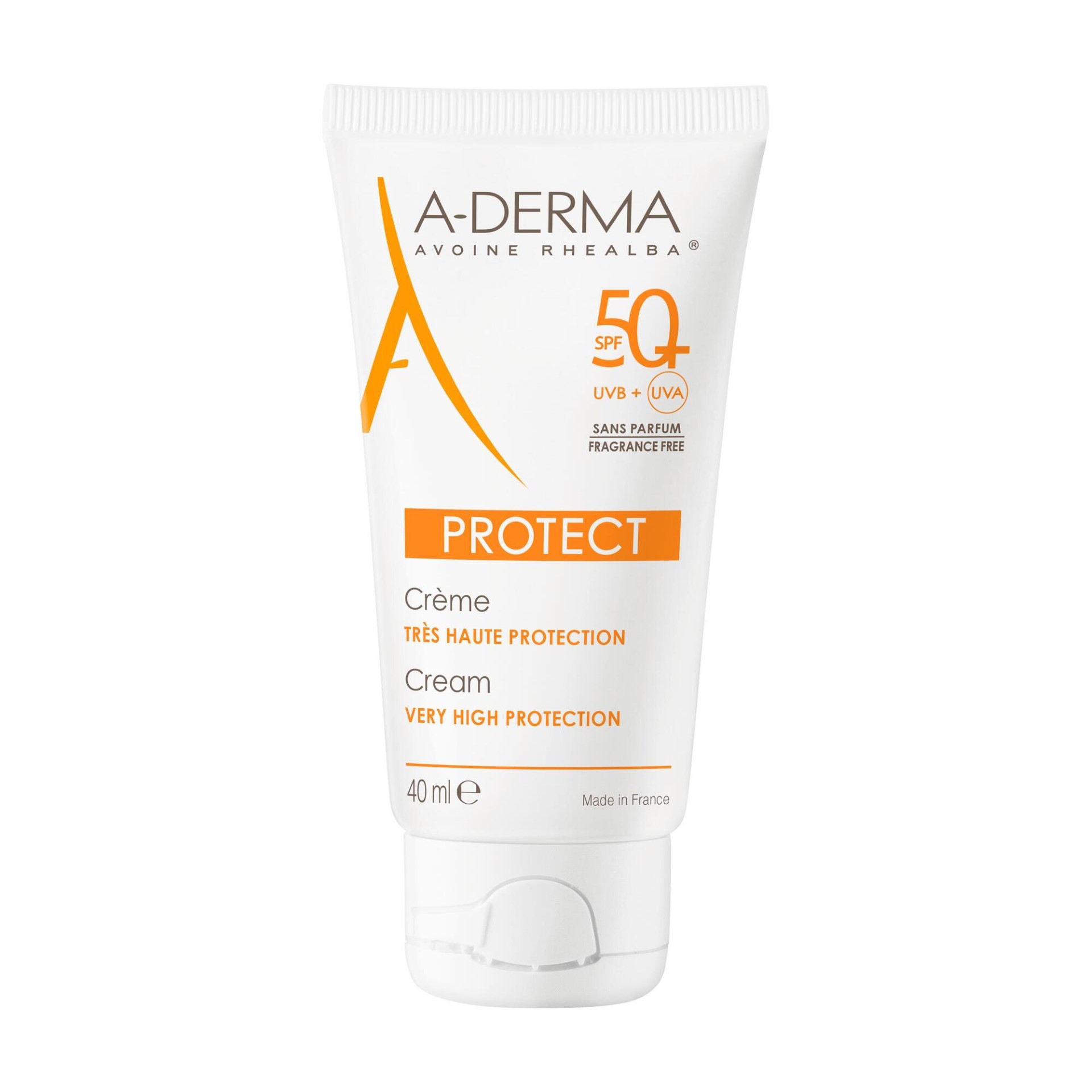 A-derma Protect Crema Solare Senza Profumo SPF 50+ 40ml