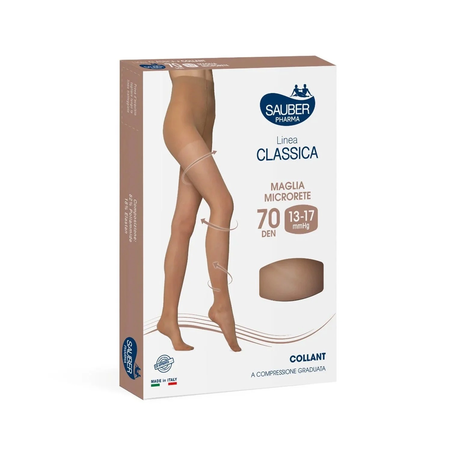 image - 902266218 - Collant 70 denari in maglia microrete neutro/beige con compressione graduata 13-17 mmHg, mutandina anatomica rinforzata e punta elastica per un posizionamento ottimale. - 4867524_2.jpg