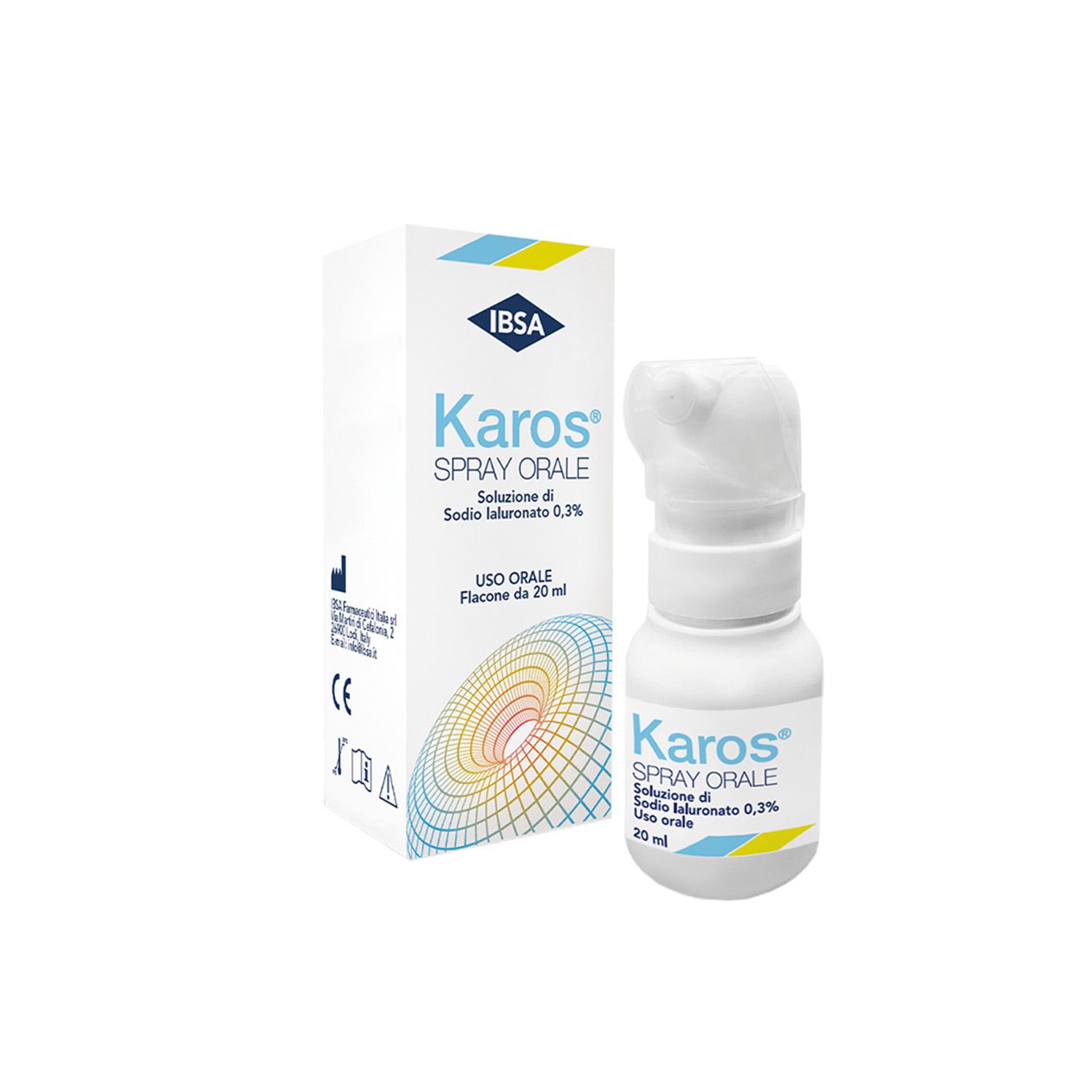 Karos Spray 0,3% Sodio Ialuronato Trattamento Mal Gola 20ml