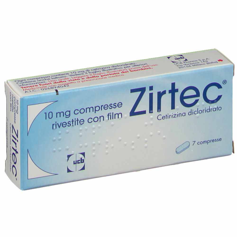 Zirtec 10mg 7 Compresse Rivestite Con Film