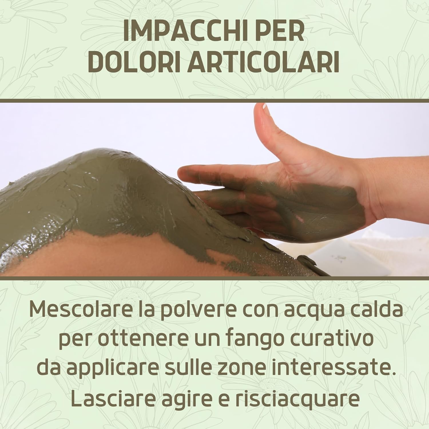 image - 908390824 - Argilla verde superventilata maturata al sole, priva di gesso e sabbia, ideale per maschere viso e corpo, cataplasmi, impiastri, bagni, maniluvi e pediluvi. - 7871887_4.jpg