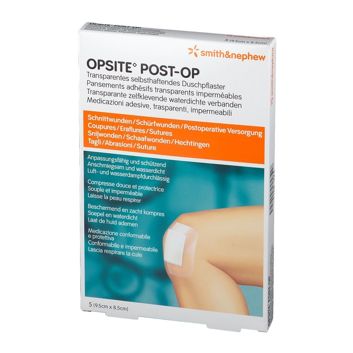 Opsite Post-op Medicazione Ferite Waterproof 9,5x8,5cm 5 Pezzi