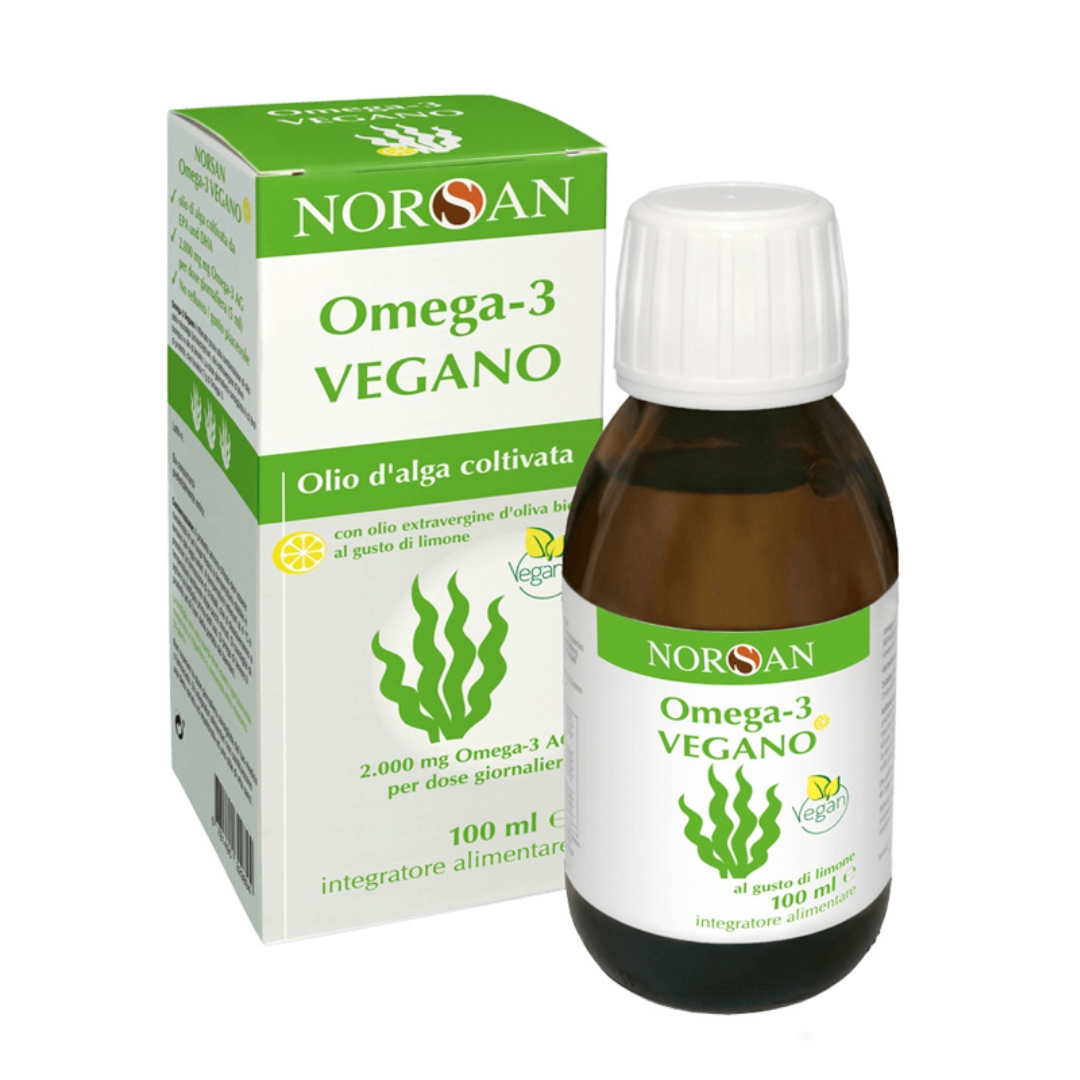 Norsan Omega-3 Vegano Integratore A Base Di Alga Gusto Limone 100ml
