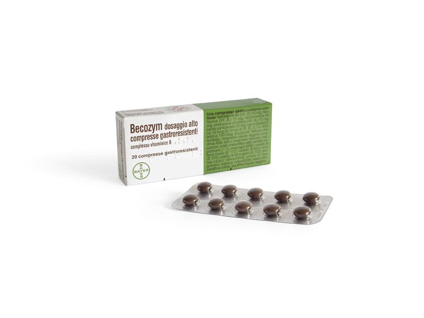005647033 - Becozym Alto Dosaggio Vitamine gruppo B Vitamina B1 B2 B3 B6 B5 B12 e B7 20 Compresse - 0654301_3.jpg
