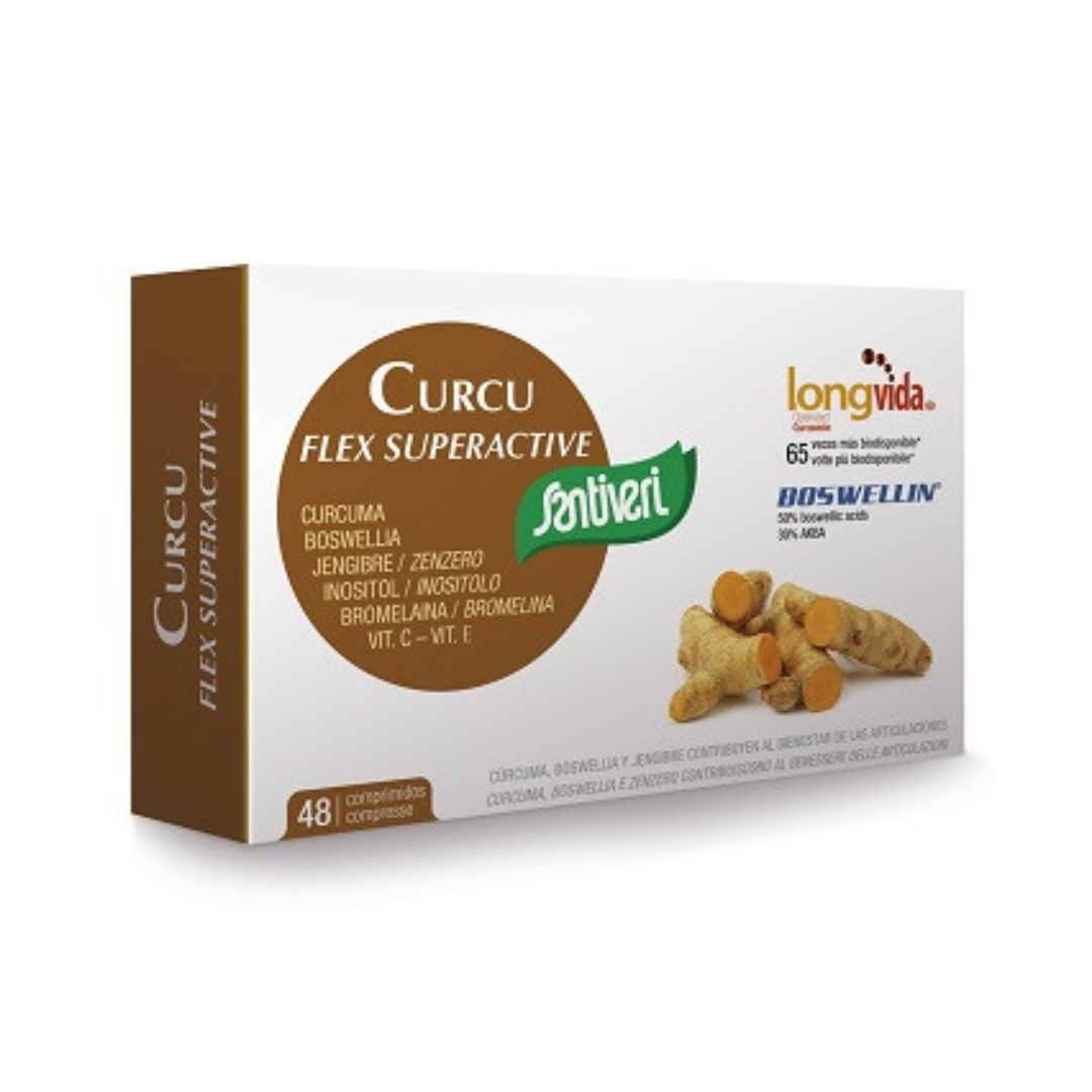 Santiveri Curcu Flex Superactive Integratore Salute Articolazioni 48 Compresse