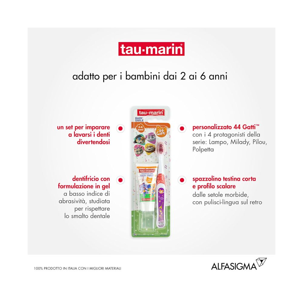 image - 944100460 - TAU MARIN SET BABY SMILE SPECIAL EDITION 44 GATTI DENTIFRICIO FRAGOLA 20 ML + SPAZZOLINO - 4704110_3.jpg