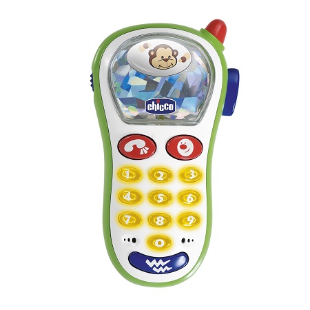 image - 922922885 - Il telefonino Vibra & Scatta di Chicco &egrave; un giocattolo per bambini dai 6 mesi in su, che permette di "scattare" foto agli animaletti, selezionare 10 suonerie con luci e attivare la vibrazione. - 7872931_1.jpg