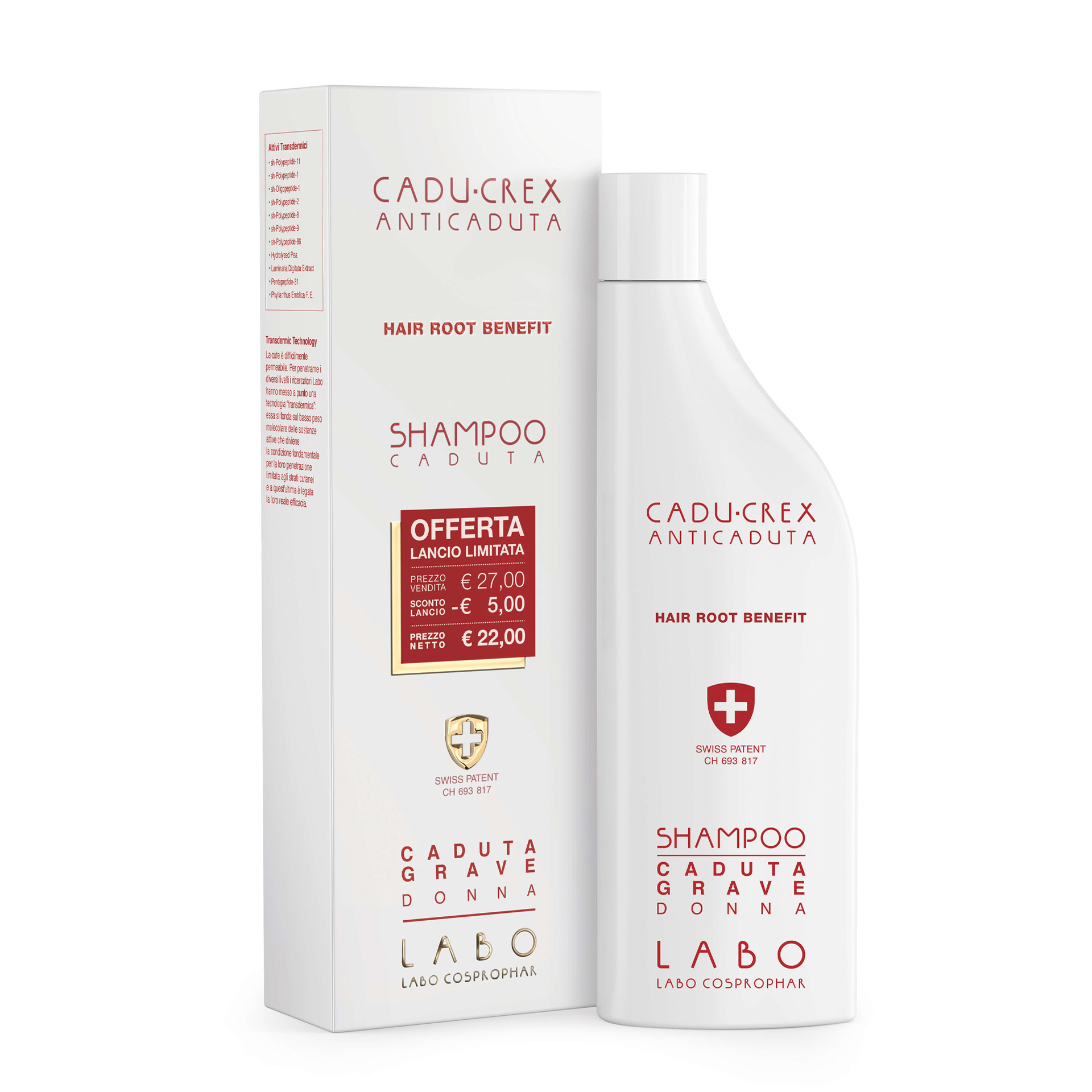 Labo Shampoo Cadu Crex Caduta Grave Donna 150ml