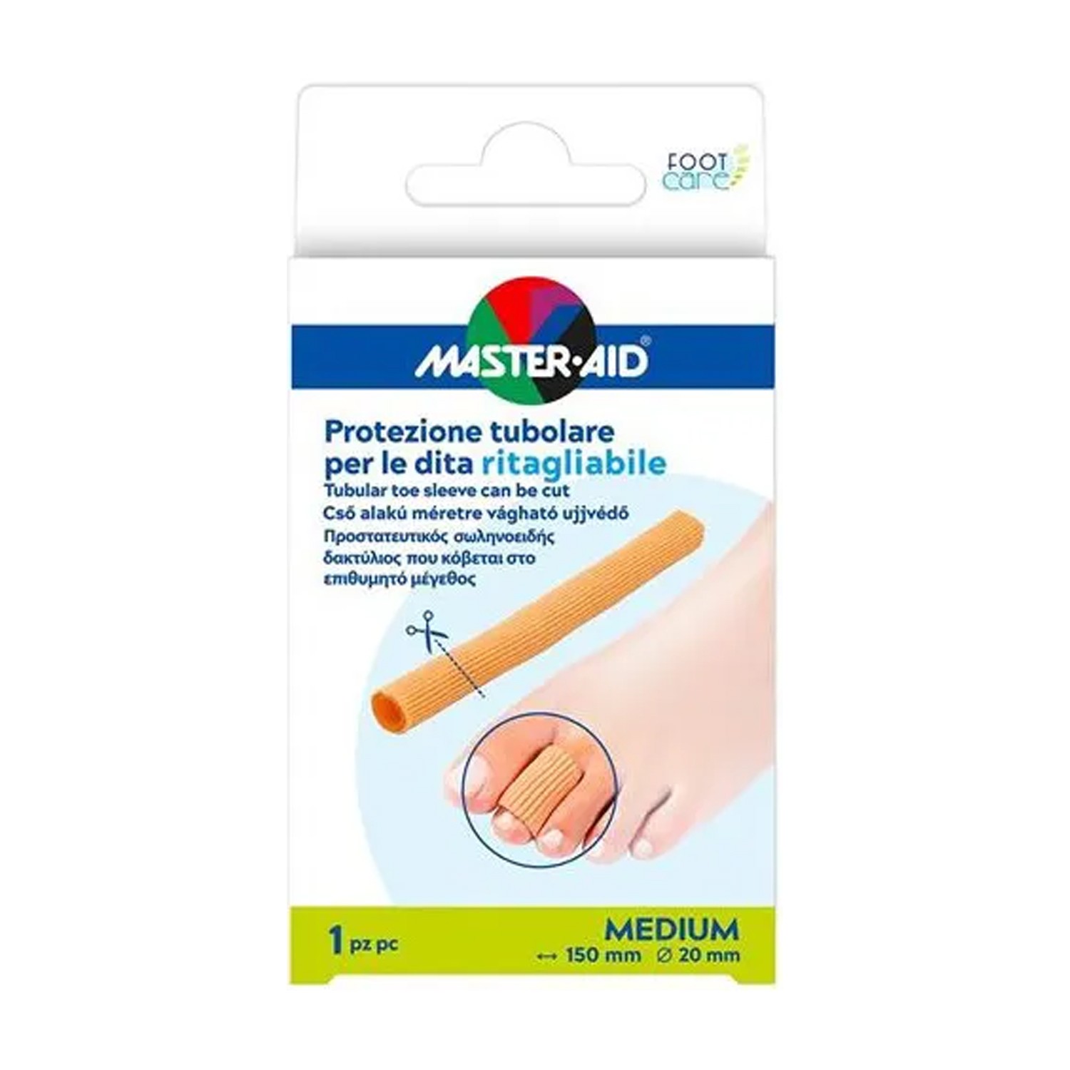 image - 983168891 - Protezione tubolare ritagliabile in gel e tessuto elastico per dita di piedi e mani, utile per ridurre sfregamenti e prevenire calli e vesciche. - 4867526_2.jpg