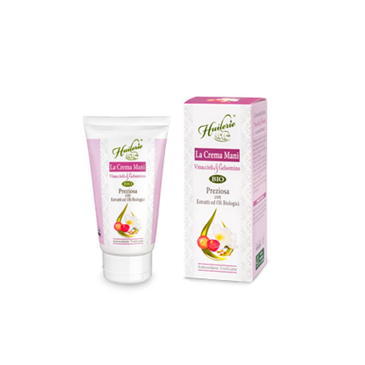 Huilerie Vinaccioli E Gelsomino Crema idratazione mani Preziosa Anti ossidante Tonificante 75ml