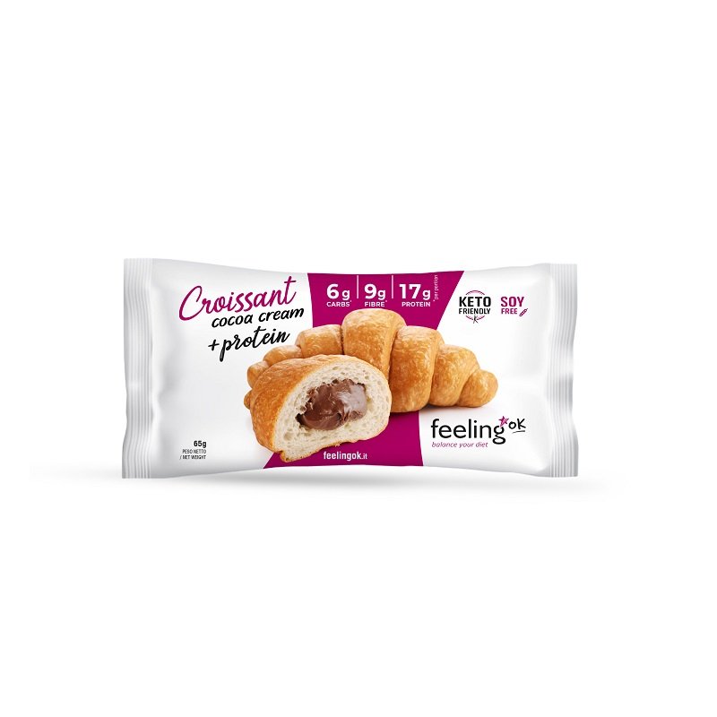 Feeling Ok Croissant Ripieno Di Crema Proteica Al Gusto Cacao 65g