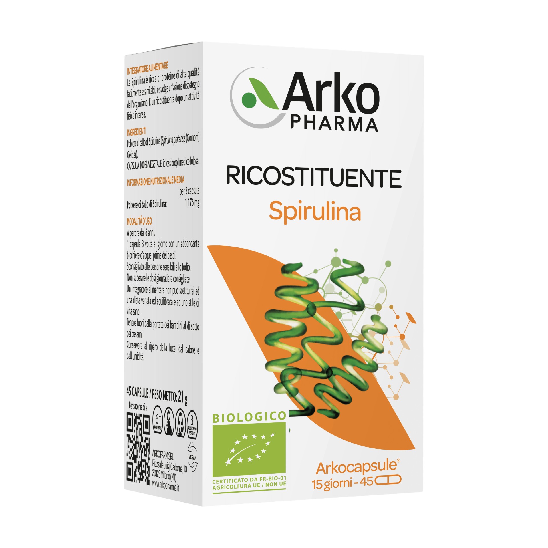 image - 974985816 - ARKO CAPSULE SPIRULINA BIO 45 CAPSULE - 4731798_4.jpg