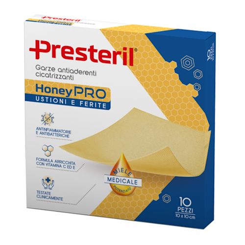 950577270 - GARZA ANTIADERENTE CICATRIZZANTE PRESTERIL HONEYPRO 10X10 CM 10 PEZZI - 4850738_1.jpg