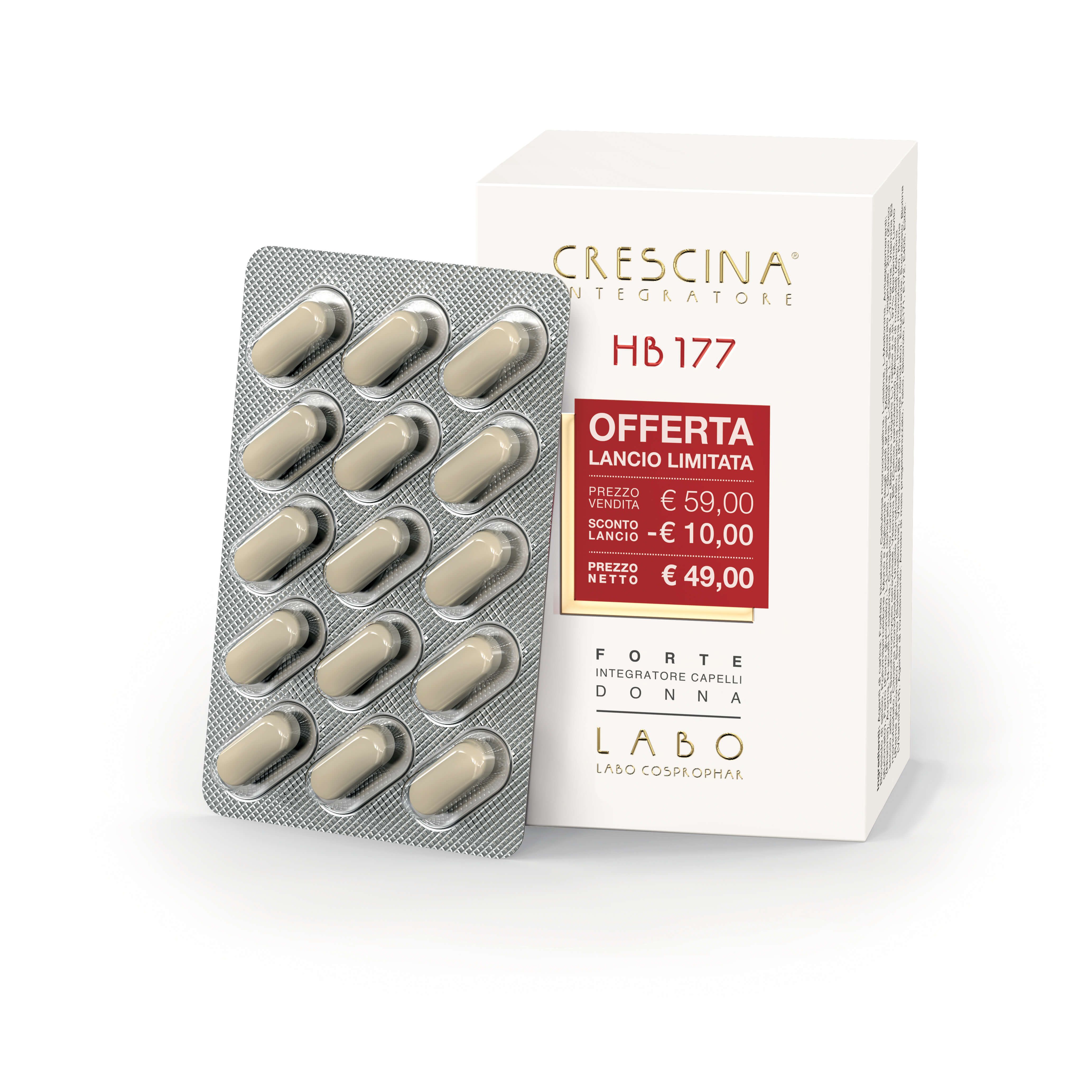 Labo Crescoina Integratore Ricrescita Capelli Hb177 Donna 60 Compresse